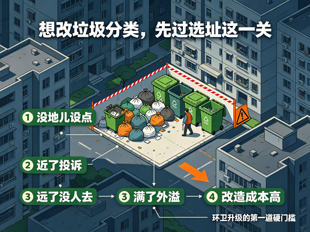 垃圾分类选址难题
